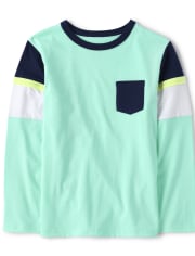 Top de bolsillo con bloques de colores para niños