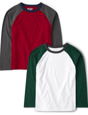 Paquete de 2 tops con bloques de color para niño