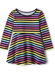 Vestido diario con estampado para bebés y niñas pequeñas