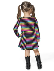 Vestido diario con estampado para bebés y niñas pequeñas