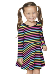 Vestido diario con estampado para bebés y niñas pequeñas