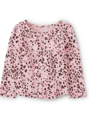 Baby And Toddler Girls Print Thermal Top