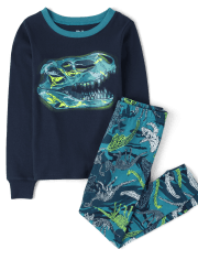 Boys Dino Snug Fit Cotton Pajamas