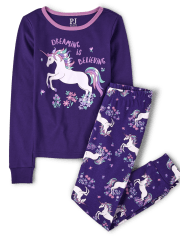Pijama Niña Unicornio Algodón Snug Fit
