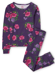 Pijama Niña Algodón Floral Snug Fit
