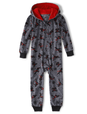 Boys Ninja Fleece One Piece Pajamas