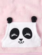 Girls Panda Fleece Pajamas