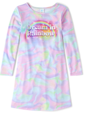 Camisón de mármol arcoíris para niñas