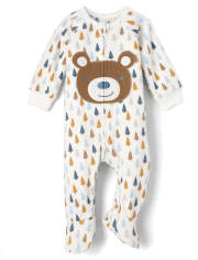Pijama de una pieza de forro polar unisex para bebés y niños pequeños
