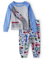 Baby And Toddler Boys Racecar Snug Fit Cotton Pajamas