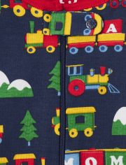 Baby And Toddler Boys Train Snug Fit Cotton One Piece Pajamas