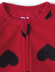 Pijama de una pieza de forro polar con mariquita para bebés y niñas pequeñas