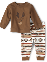 Baby Boys Reindeer 2-Piece Playwear Set