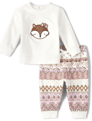 Baby Girls Chipmunk  2-Piece Playwear Set