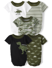 Baby Boys Dino Bodysuit 5-Pack