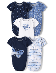 Lot de 5 cache-couches papillon bébé fille