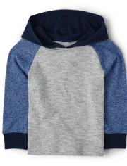 Top con capucha y diseño color block para bebés y niños pequeños