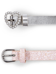 Girls Holographic Belt 2-Pack
