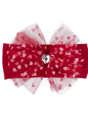 Diadema con lazo en forma de corazón para bebé niña