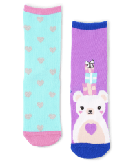 Paquete de 6 calcetines con diseño de animales para niñas
