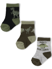 Baby Boys Dino Midi Socks 6-Pack
