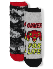 Lot de 2 paires de chaussettes douillettes Gamer pour garçon