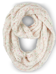 Girls Rainbow Cable Knit Scarf