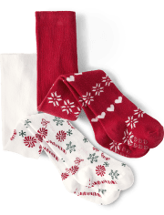 Pack de 2 medias navideñas para niñas pequeñas