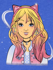 Camiseta con estampado de niña