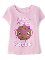 Baby And Toddler Girls Cookie Graphic Tee