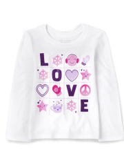 T-shirt graphique Love pour bébé et toute-petite fille