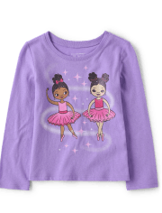 Baby And Toddler Girls Ballerina Graphic Tee