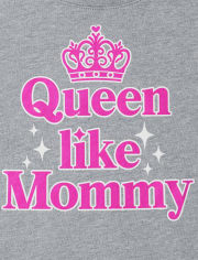 Toddler Girls Queen Like Mommy Graphic Tee