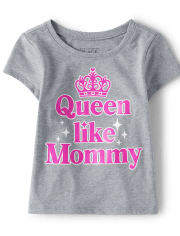 Toddler Girls Queen Like Mommy Graphic Tee