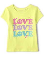 Baby And Toddler Girls Love Graphic Tee