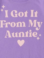 T-shirt graphique tante pour bébé et toute-petite fille
