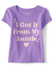 T-shirt graphique tante pour bébé et toute-petite fille