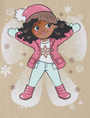 Baby And Toddler Girls Snow Angel Graphic Tee