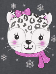 T-shirt graphique guépard pour bébé et toute-petite fille