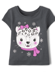 T-shirt graphique guépard pour bébé et toute-petite fille