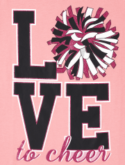 Girls Love Cheer Graphic Tee