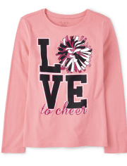 Girls Love Cheer Graphic Tee