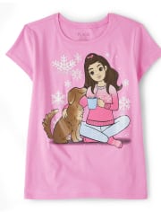 Camiseta estampada para niñas