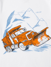 T-shirt graphique de véhicule d'hiver pour bébés et tout-petits garçons