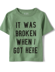 Camiseta estampada rota para bebés y niños pequeños