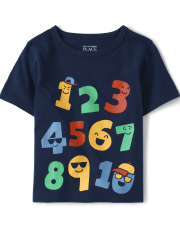 Baby And Toddler Boys Numbers Graphic Tee