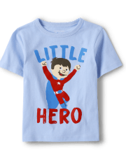 Baby And Toddler Boys Little Hero Graphic Tee