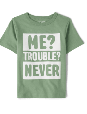 Camiseta con gráfico Trouble para bebés y niños pequeños