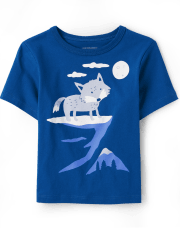 Camiseta con estampado de zorro para bebés y niños pequeños