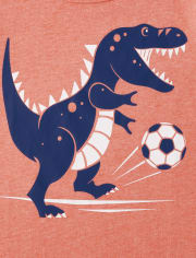 Baby and Toddler Boys Dino Soccer Graphic Tee